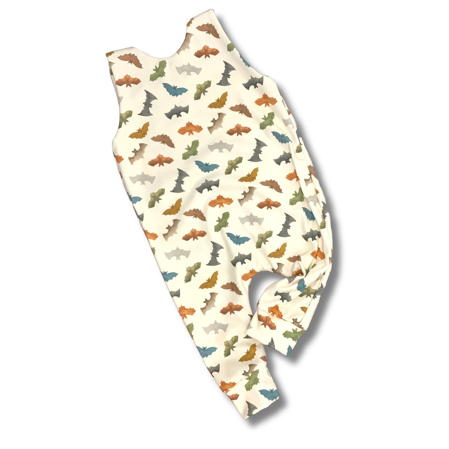 Spooky Bats Halloween Long Romper, Gender Neutral