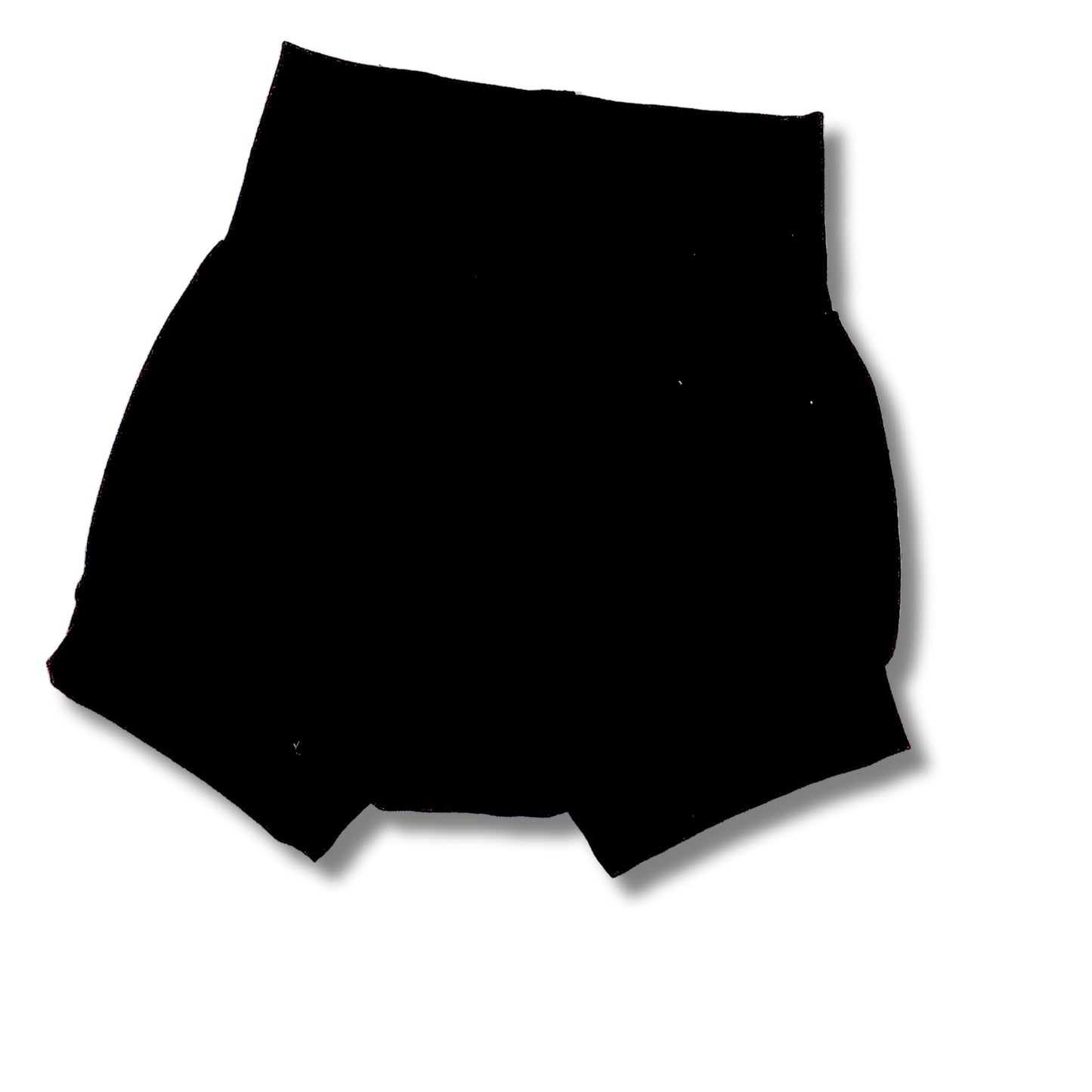 Cotton/Spandex Black Baby Bummies, Gender Neutral