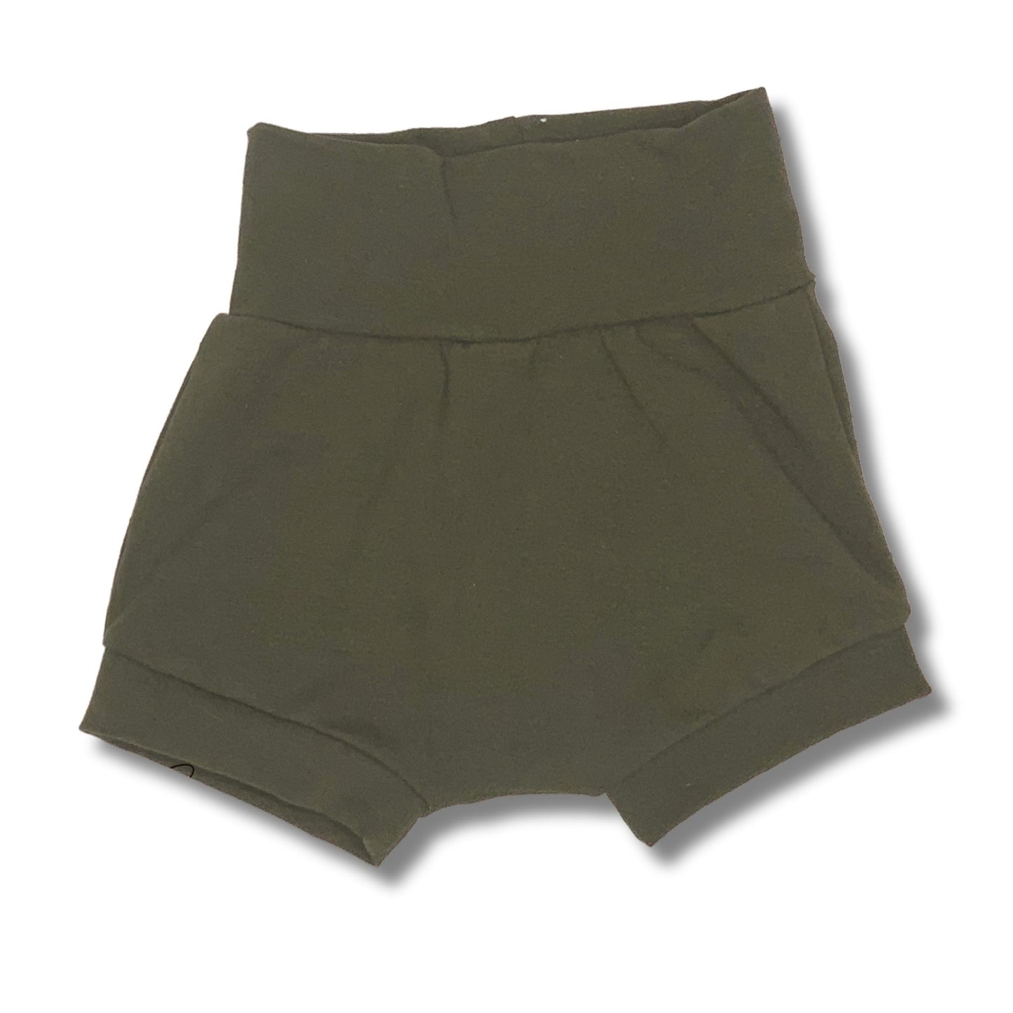 Cotton/Spandex Army Green Baby Bummies, Gender Neutral