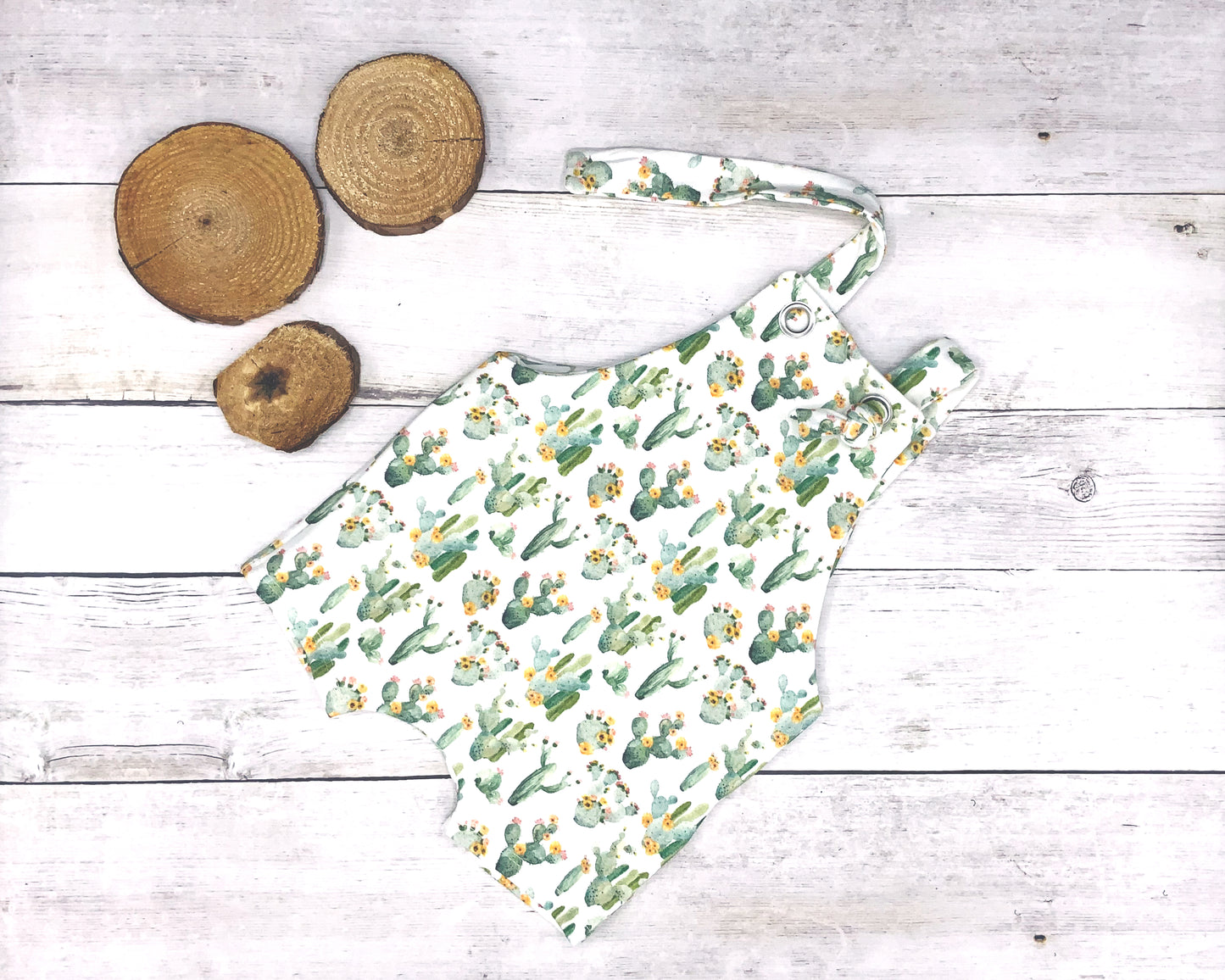 Knotted Shortalls, Overalls, Cactus Print, Gender Neutral, Size 0-3 Months