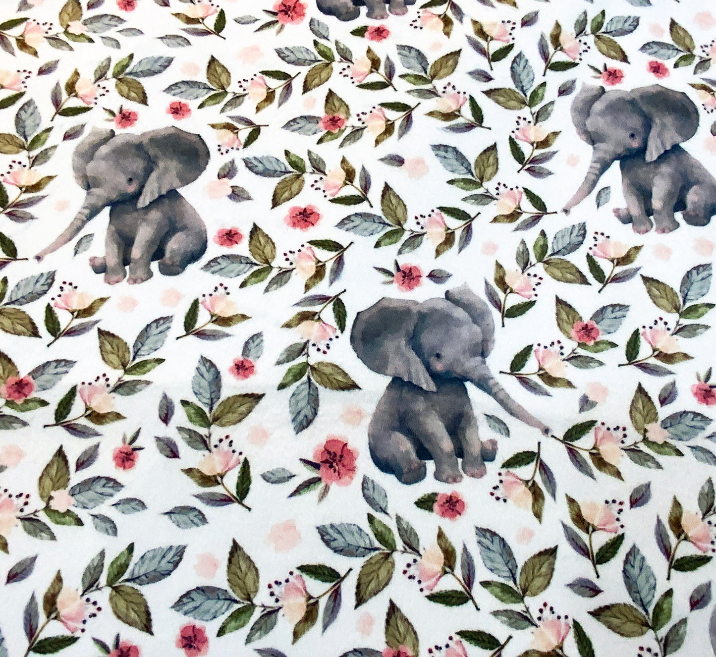 Baby Elephant Custom  Minky Baby Blanket or Lovie, Personalized with Embroidery