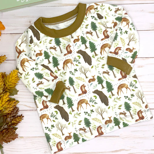 Forest Wildlife Organic Cotton Long Sleeve T-Shirt