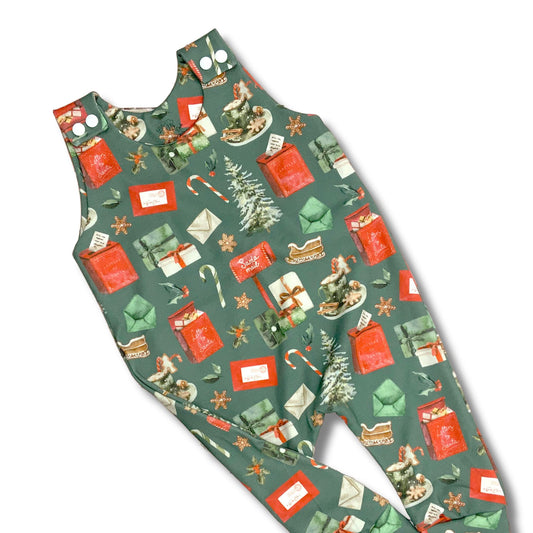 Christmas Letters Romper, 100% Organic Cotton