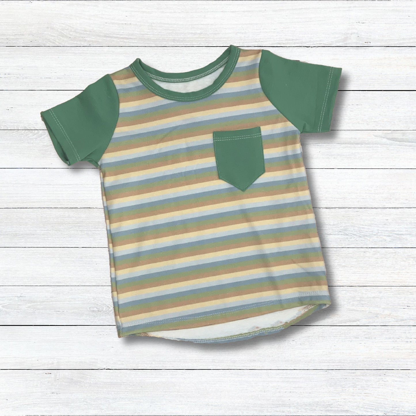 Boys Organic Cotton Striped Pocket Shirt