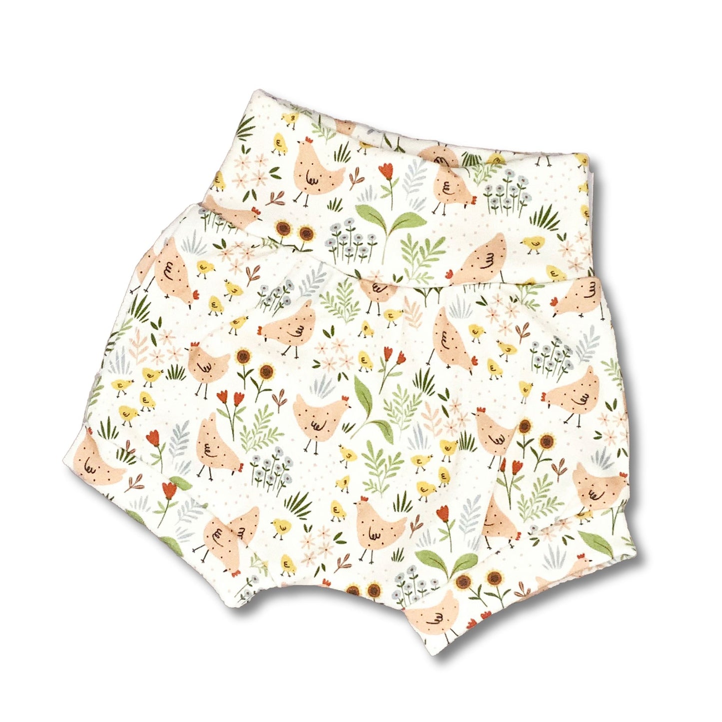 Retro Chicken Print Bummies, 100% Organic Cotton