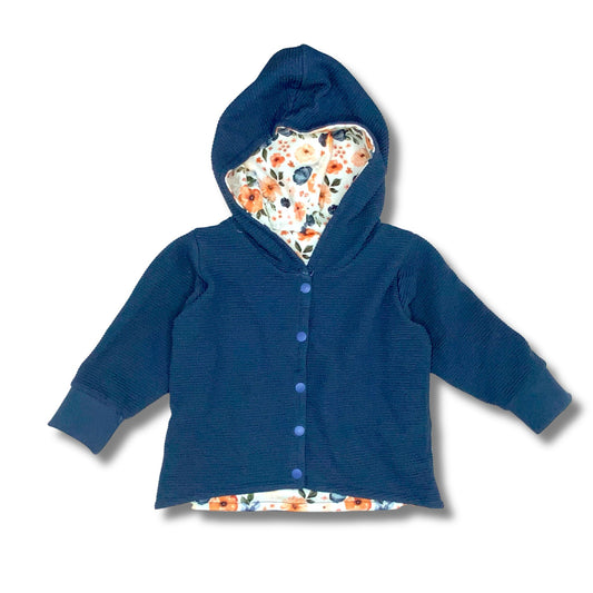 Organic Cotton Baby & Toddler Girl Light Weight Hooded Jacket