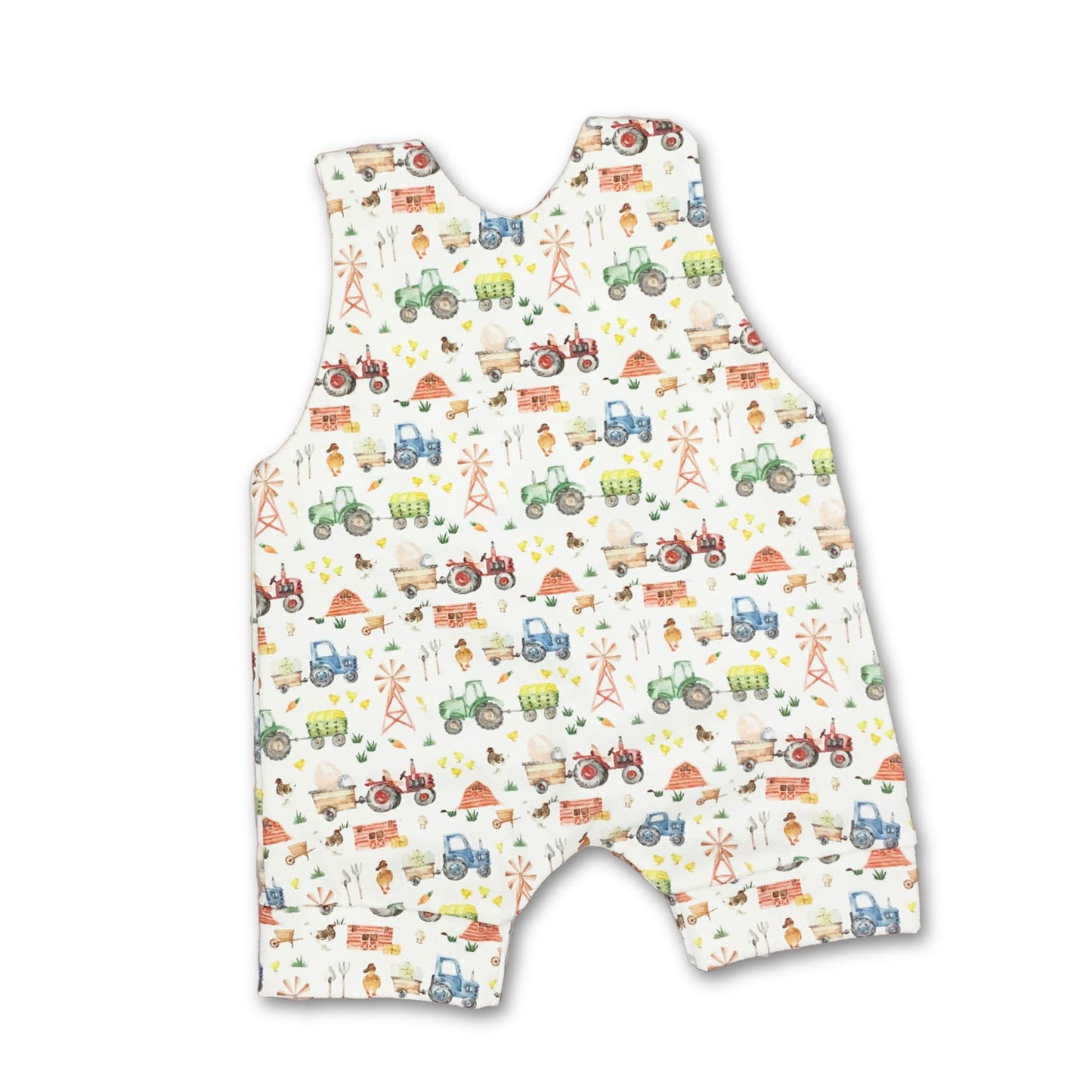 Spring on The Farm  Short Romper, 100% Organic Cotton