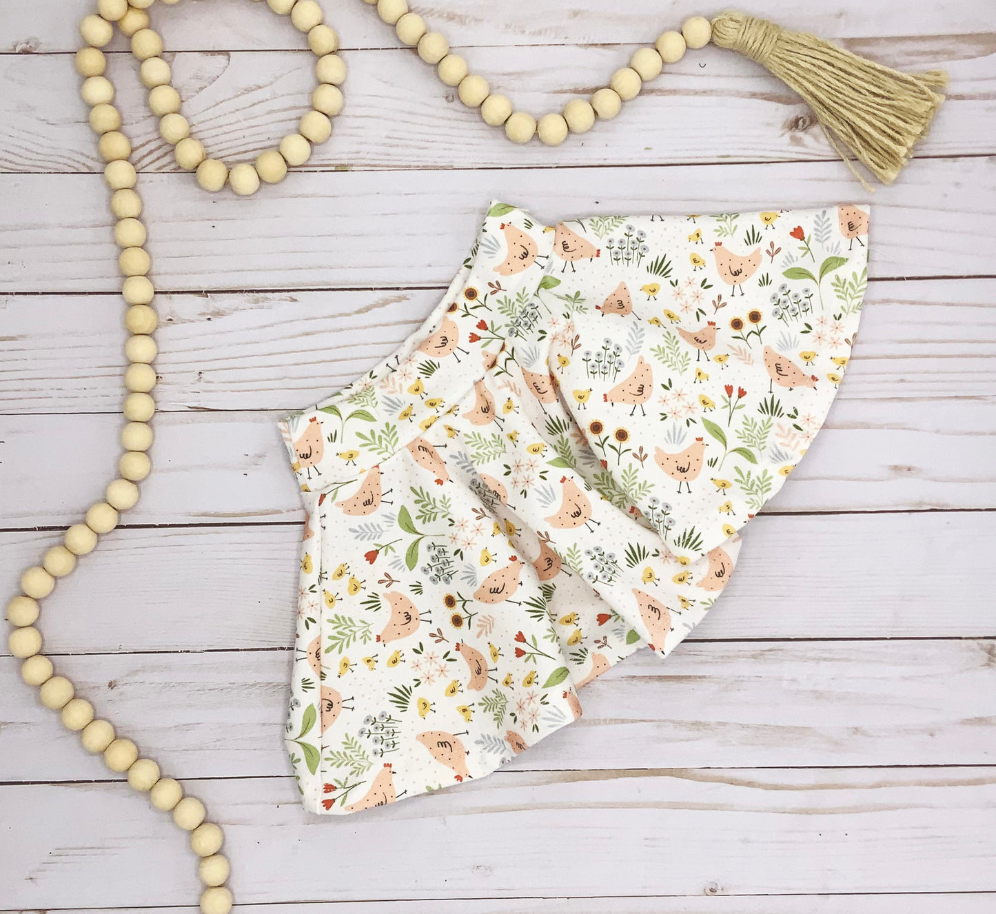 Cute Retro Chicken Print twirl skirt for baby and toddlers